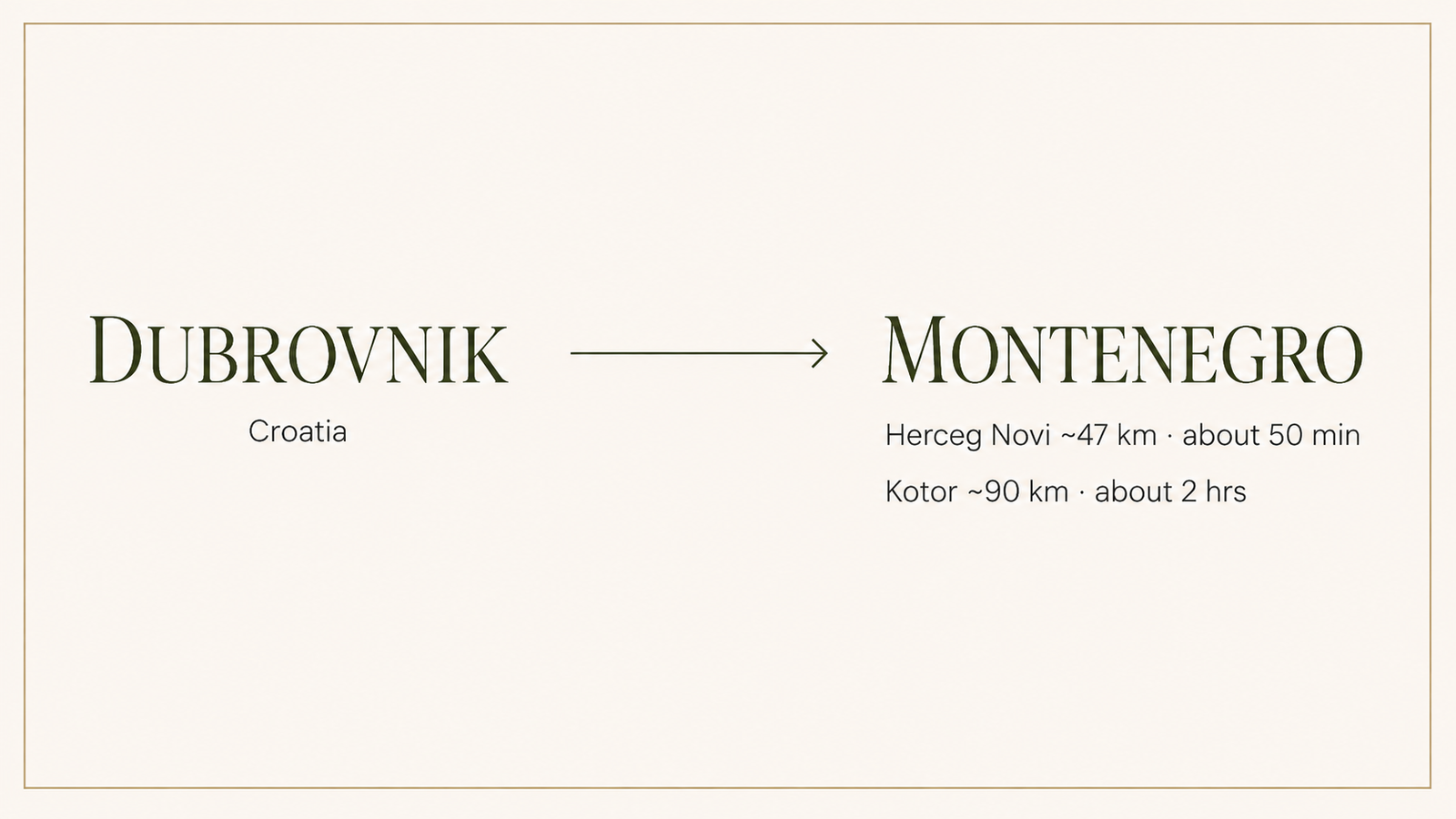 Luxury travel from Dubrovnik to Montenegro